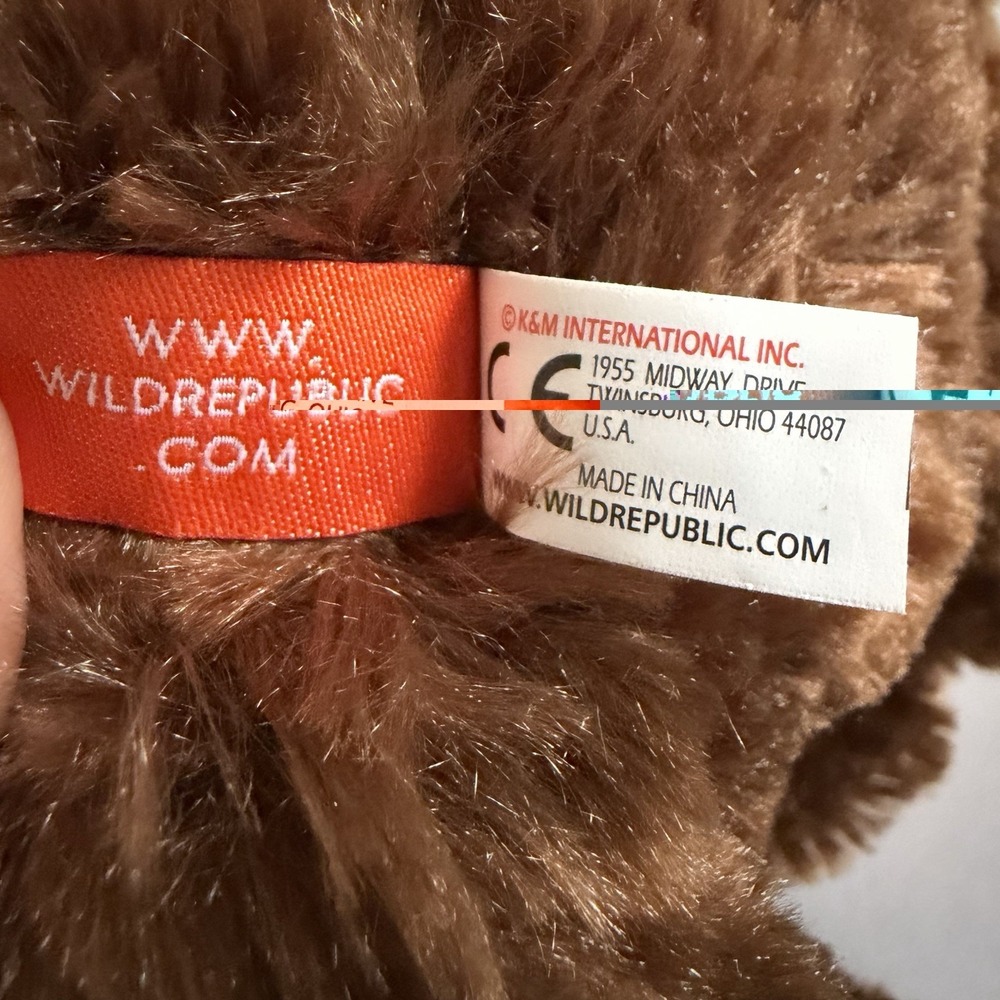 Wild Republic Brown Grizzly Bear Sitting Plush Stuffed Animal Toy 12" - Picture 9 of 10